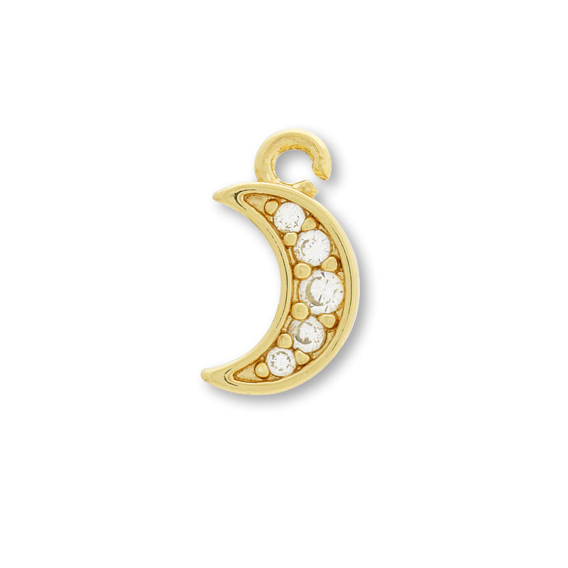 Charm Cubic Zirconia Moon No.2 Gold