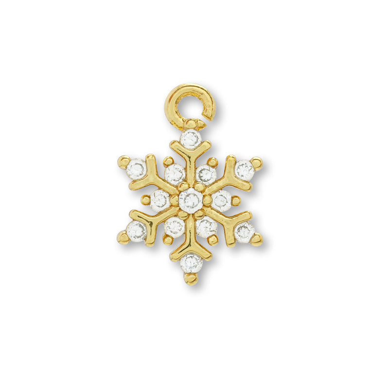 Charm Cubic Zirconia Snow No.2 Gold