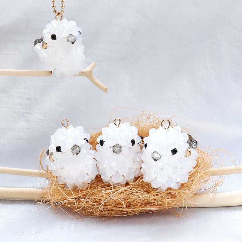 キット 雪の妖精シマエナガのキーホルダー ホワイト(KR1078)