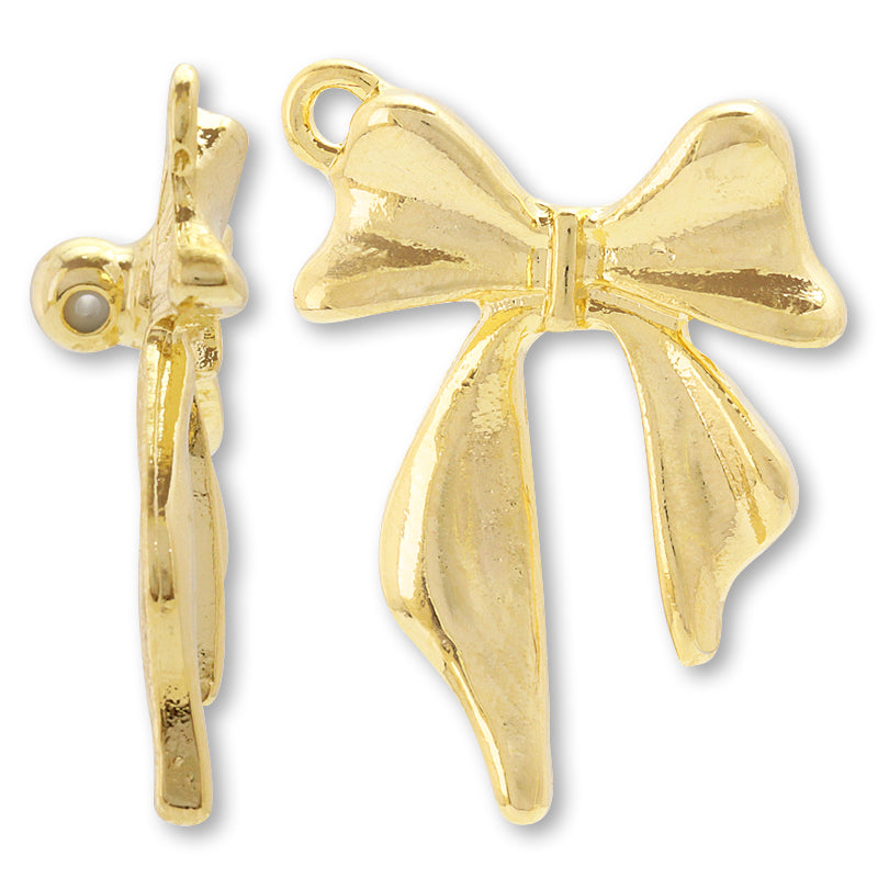 スライドボール付パーツ リボンNo.1 カン付 ゴールド