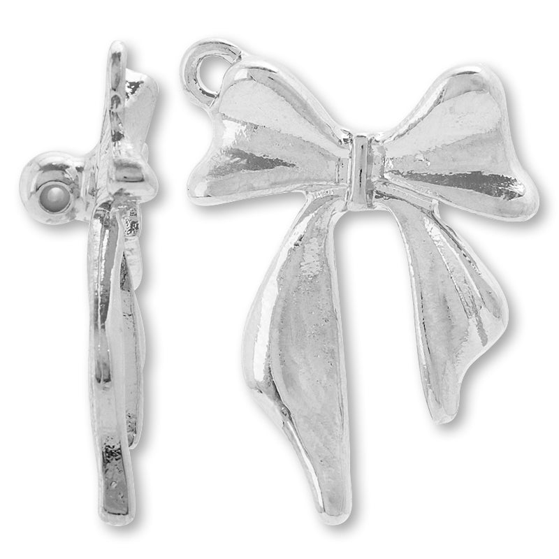 スライドボール付パーツ リボンNo.1 カン付 ロジウムカラー