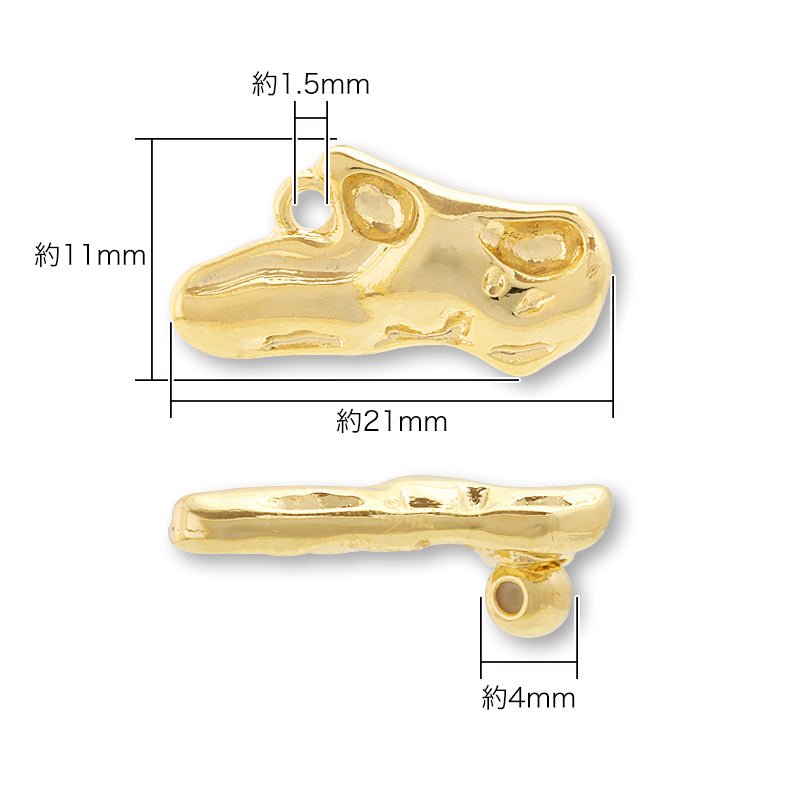 スライドボール付パーツ ニュアンスストーン カン付 ゴールド