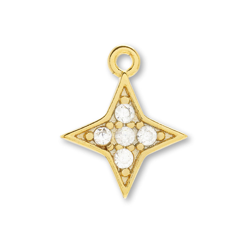 Charm Cubic Zirconia Sparkle Gold