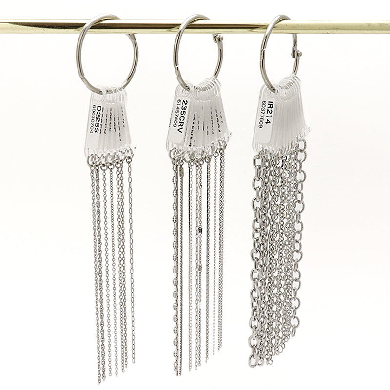 チェーンサンプル 小判 ロジウムカラー