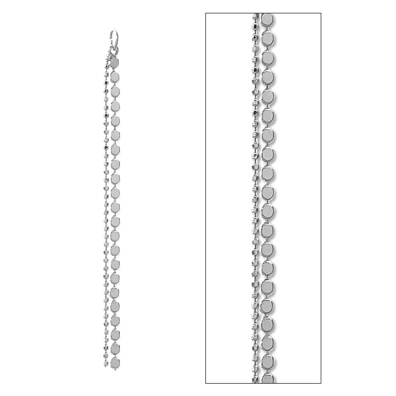 Swing parts chain mixed rhodium color