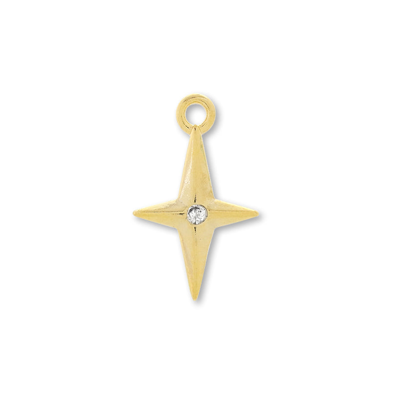 Charm Cubic Zirconia Sparkle 2 Gold