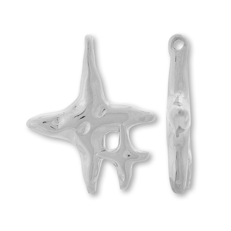 チャーム ダブルスパークル ロジウムカラー