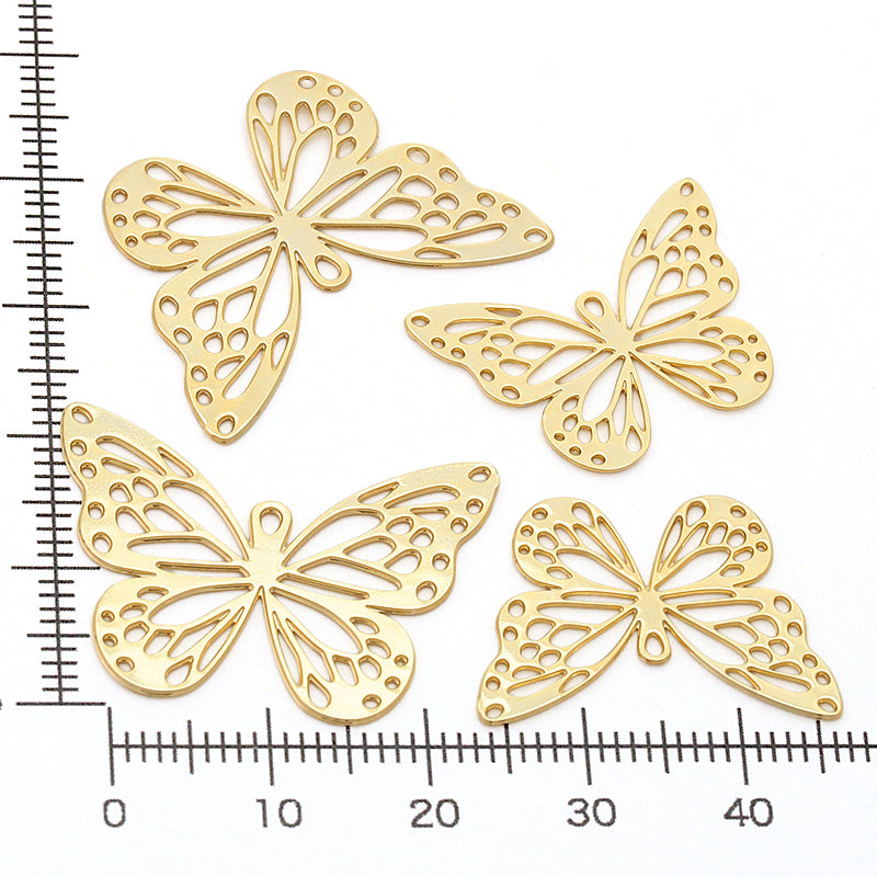 エッチングパーツ 蝶2 ゴールド
