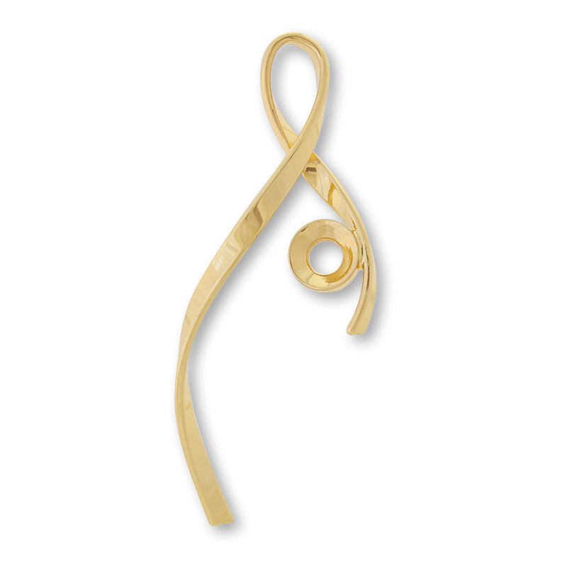 スパイラル ライン 台座付 ゴールド