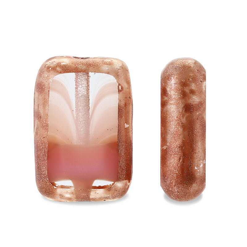 チェコ テーブルカット レクタングル ムーンローズBトラバーチン