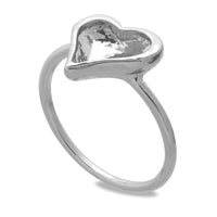 Ring standBezelHeart # 4809 Rhodium color (with coating)