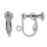 ステンレスイヤリングネジバネ 丸皿タテカン付 生地(SUS304)