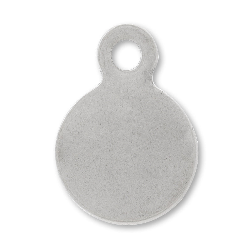 ステンレス メタルパーツ ラウンドプレート1カン付 生地(SUS304)