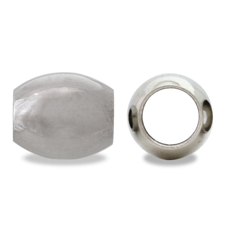 ステンレス メタルビーズ ナツメ 生地(SUS304)