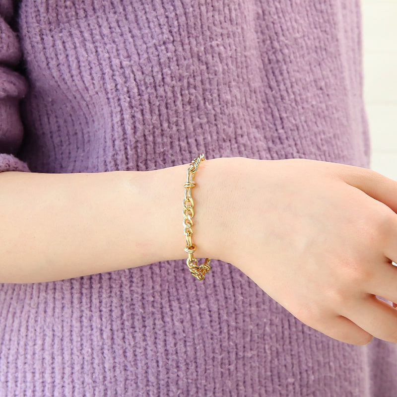 Chain bracelet K-426 Rhodium color