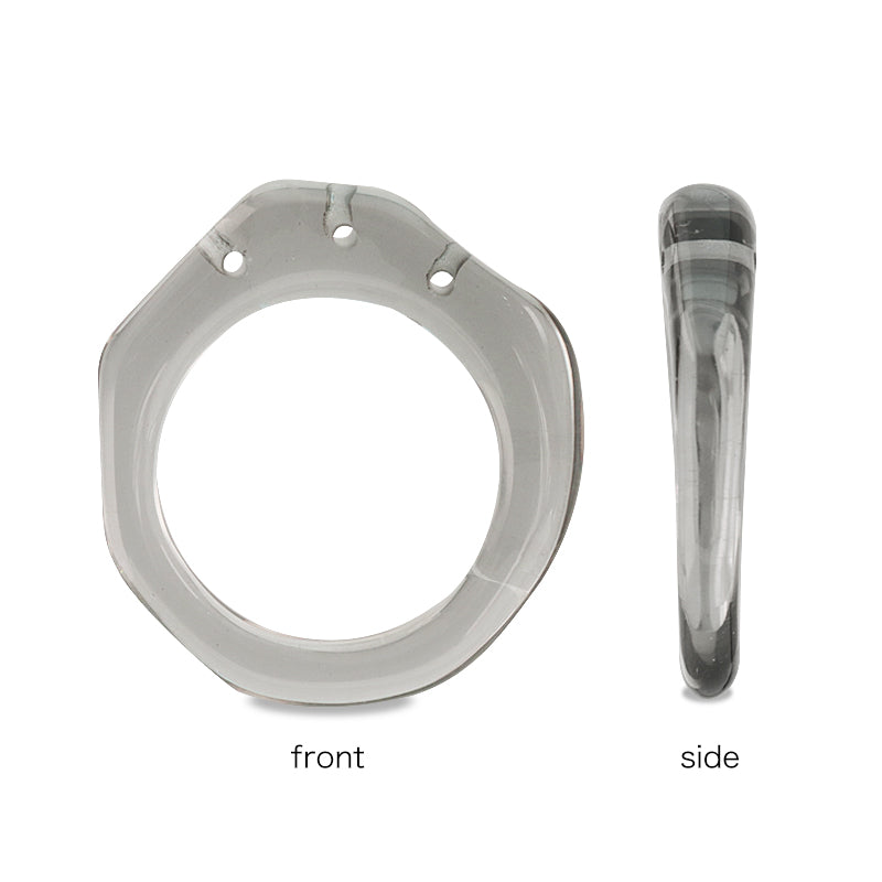Ring stand resin deformed 3 holes clear gray