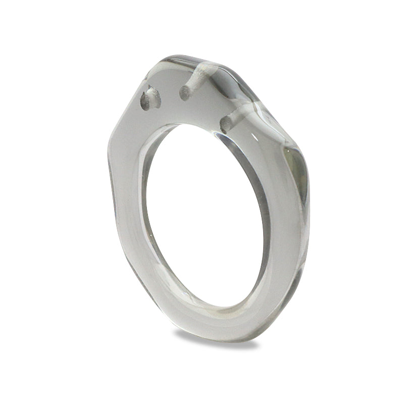 Ring stand resin deformed 3 holes clear gray