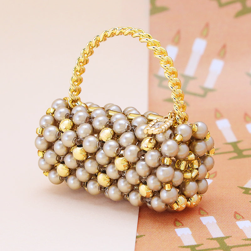 Kit Crystal Clutch Bag Beige (KR1104)