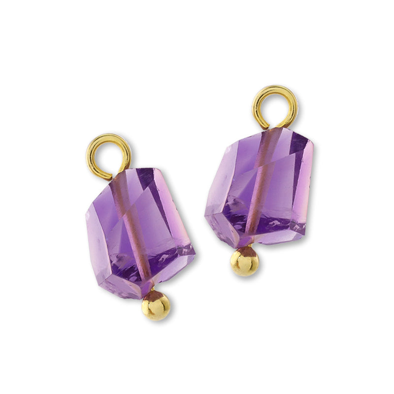 天然石 タンブルカットチャーム アメジスト