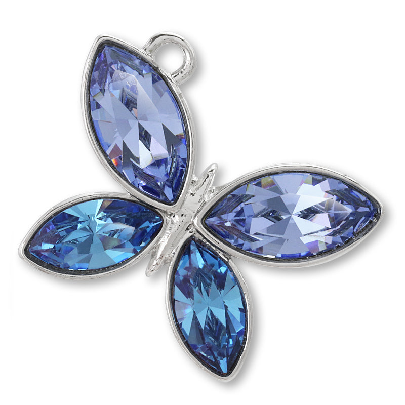 チャーム #4228 バタフライ アイスブルー/RC