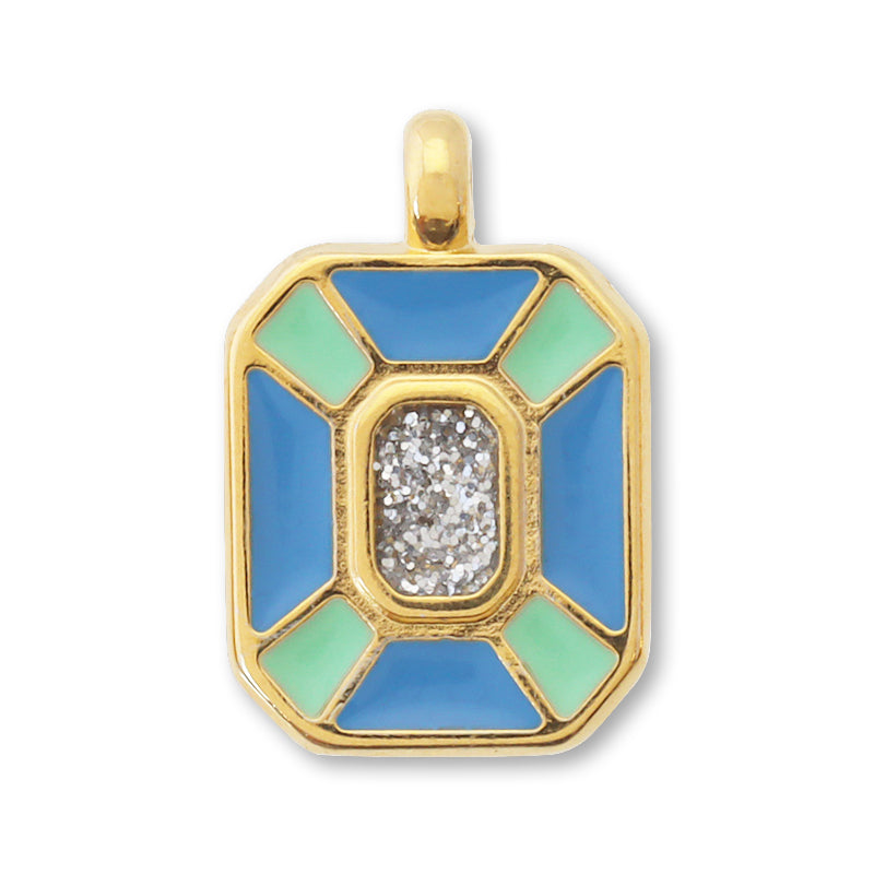 ギリシャチャーム オクタゴン ブルー/G