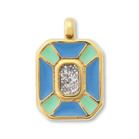 ギリシャチャーム オクタゴン ブルー/G