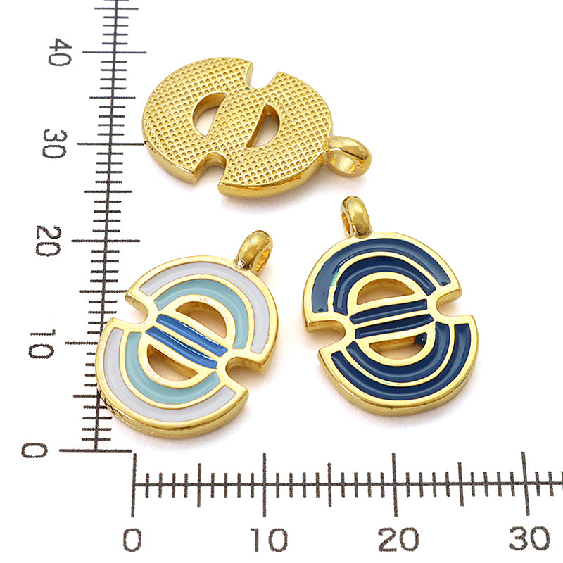 ギリシャチャーム シールド ライトブルー/G