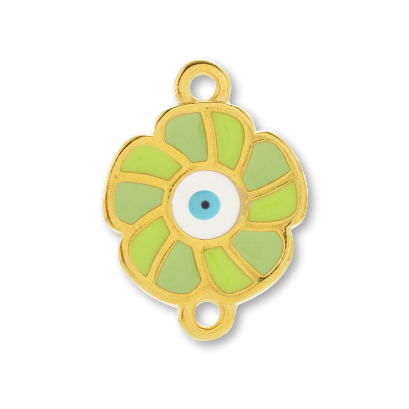 ギリシャチャーム マティ フラワー 2カン ライム/G