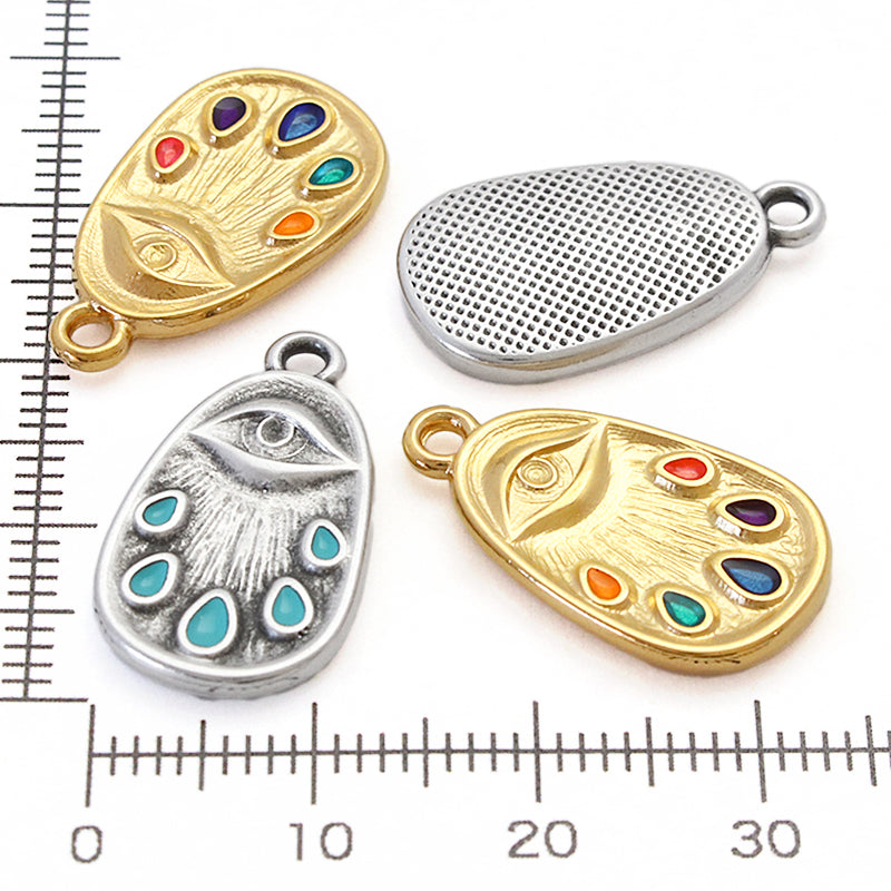 Greek Charm Matty Oval Multi/G