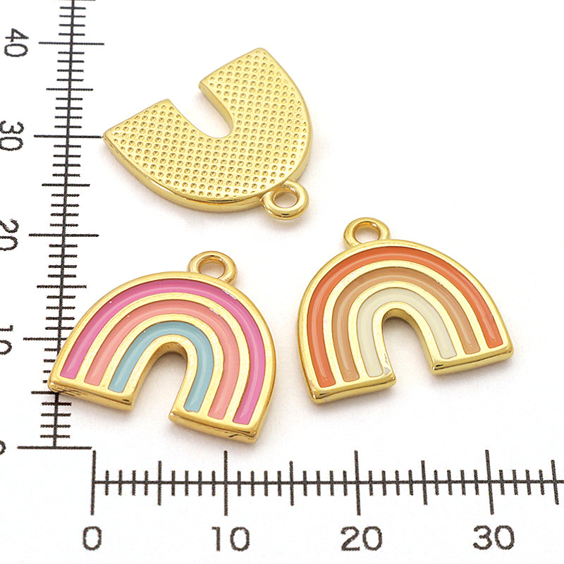 ギリシャチャーム レインボー オレンジマルチ/G