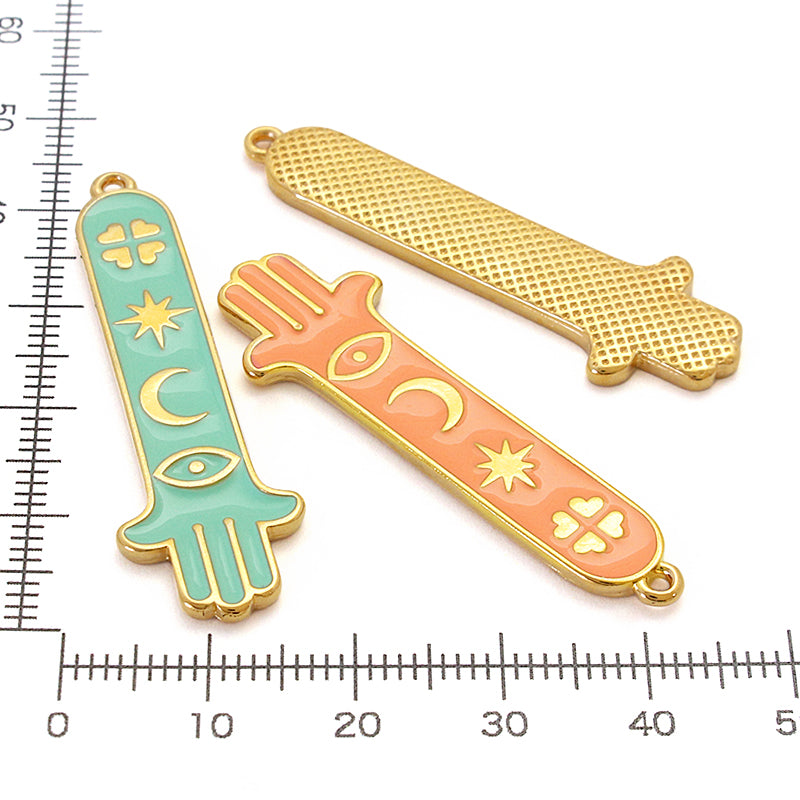 ギリシャチャーム ハムサ コーラルオレンジ/G