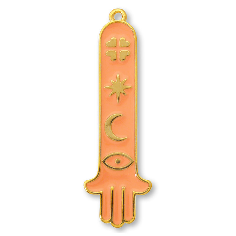 ギリシャチャーム ハムサ コーラルオレンジ/G