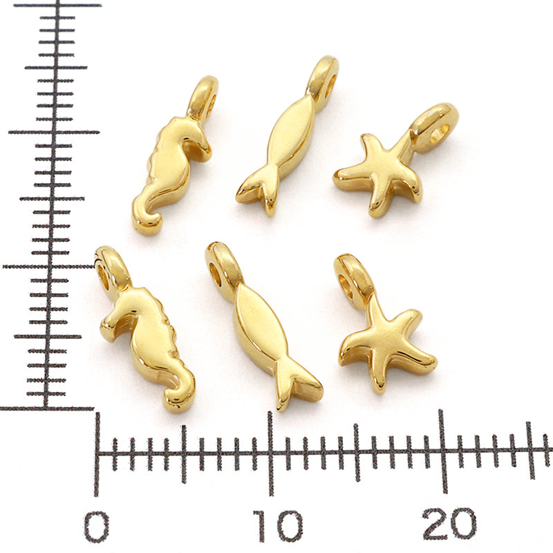 ギリシャチャーム フィッシュ ゴールド