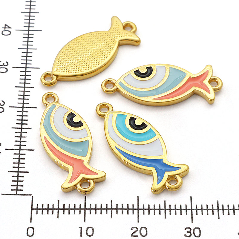 ギリシャチャーム マティ フィッシュ 2カン コーラルマルチ/G