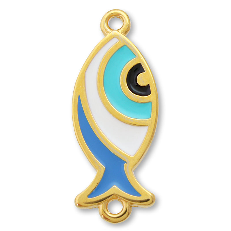 ギリシャチャーム マティ フィッシュ 2カン ブルーマルチ/G