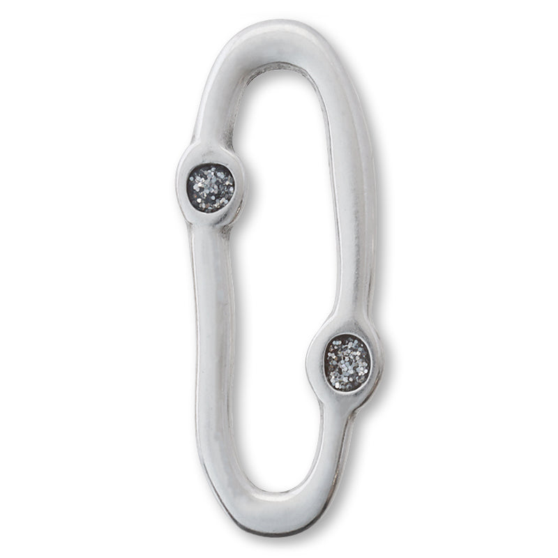 ギリシャパーツ オーバルリング グリッターSV/銀古美