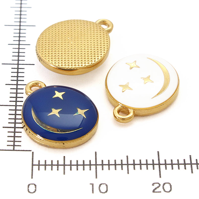 Greek Charm Moon Round Navy/G