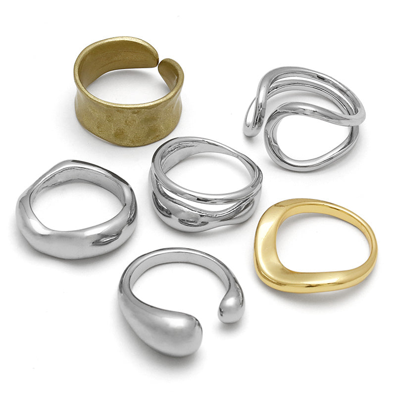 Design Ring 6 Rhodium Color