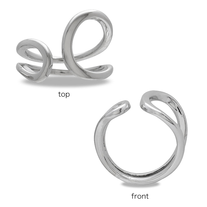 Design Ring 3 Rhodium Color