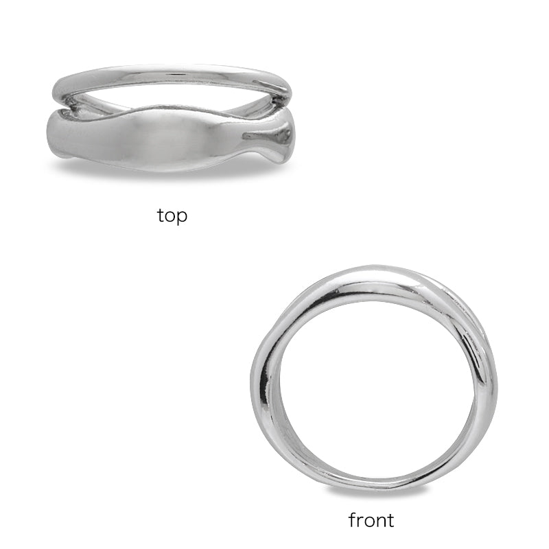 デザインリング5 ロジウムカラー