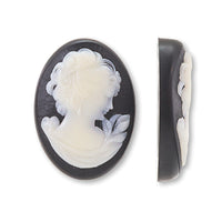 German cameo lady black mat