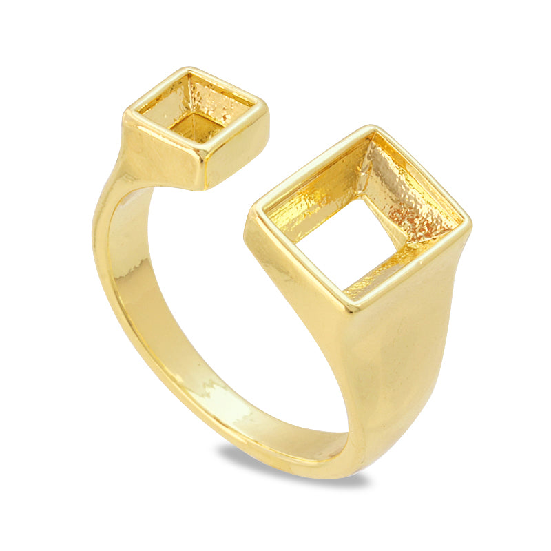 フォークリング台 #4527 8×6mm/#4428 4mm ゴールド