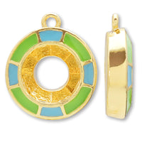 BezelCharm #1088 Epo 2 colors 1 can Green/Blue/G