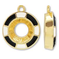 BezelCharm #1088 Epo 2 colors 1 can Black/White/G