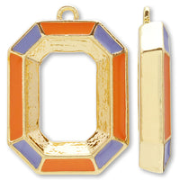 BezelCharm #4610 Epo 2 colors 1 can Orange Mauve/G