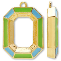 BezelCharm #4610 Epo 2 colors 1 can Green/Blue/G