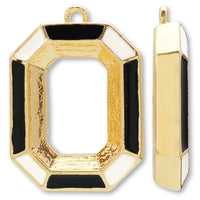 BezelCharm #4610 Epo 2 colors 1 can Black/White/G