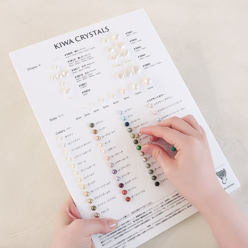 Kiwa crystals Color Chart Pearl