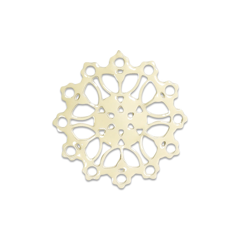 Italian filigree parts approx. 16mm ivory
