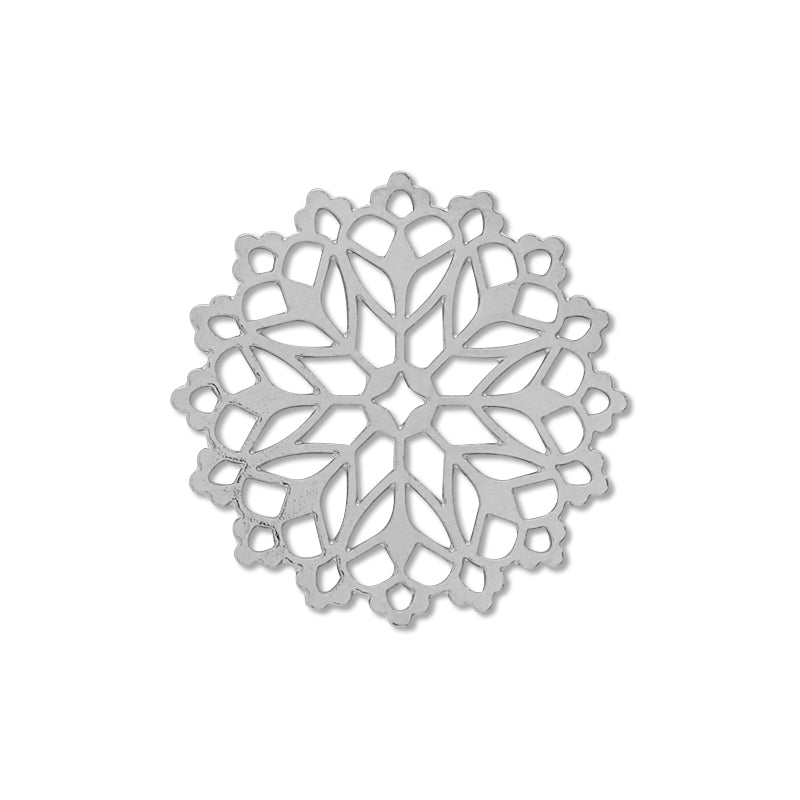 Etched parts Skashi Round 1 Rhodium Color